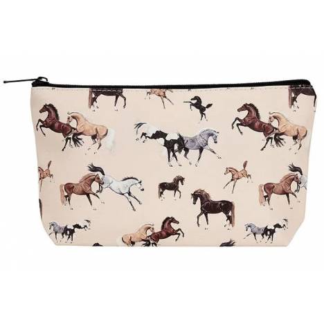 AWST Int'l "Lila" Horses All Over Cosmetic Pouch