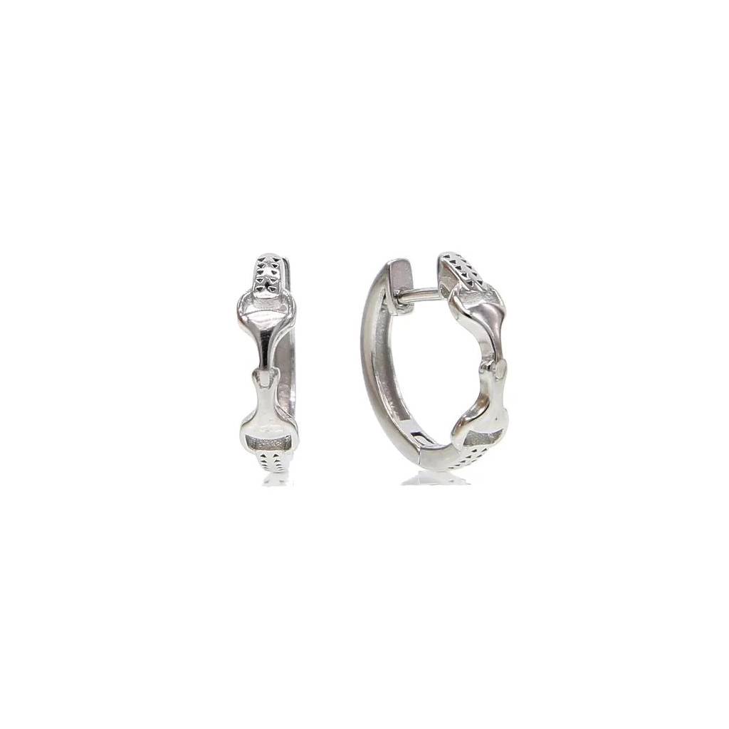 AWST Int'l Snaffle Bit Hoop Earrings