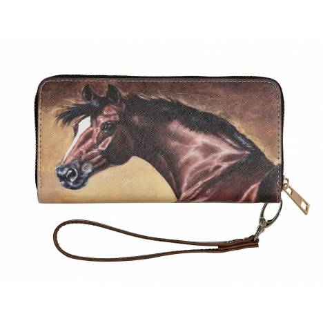 AWST Int'l "Lila" Bay Horse Head Clutch Wallet