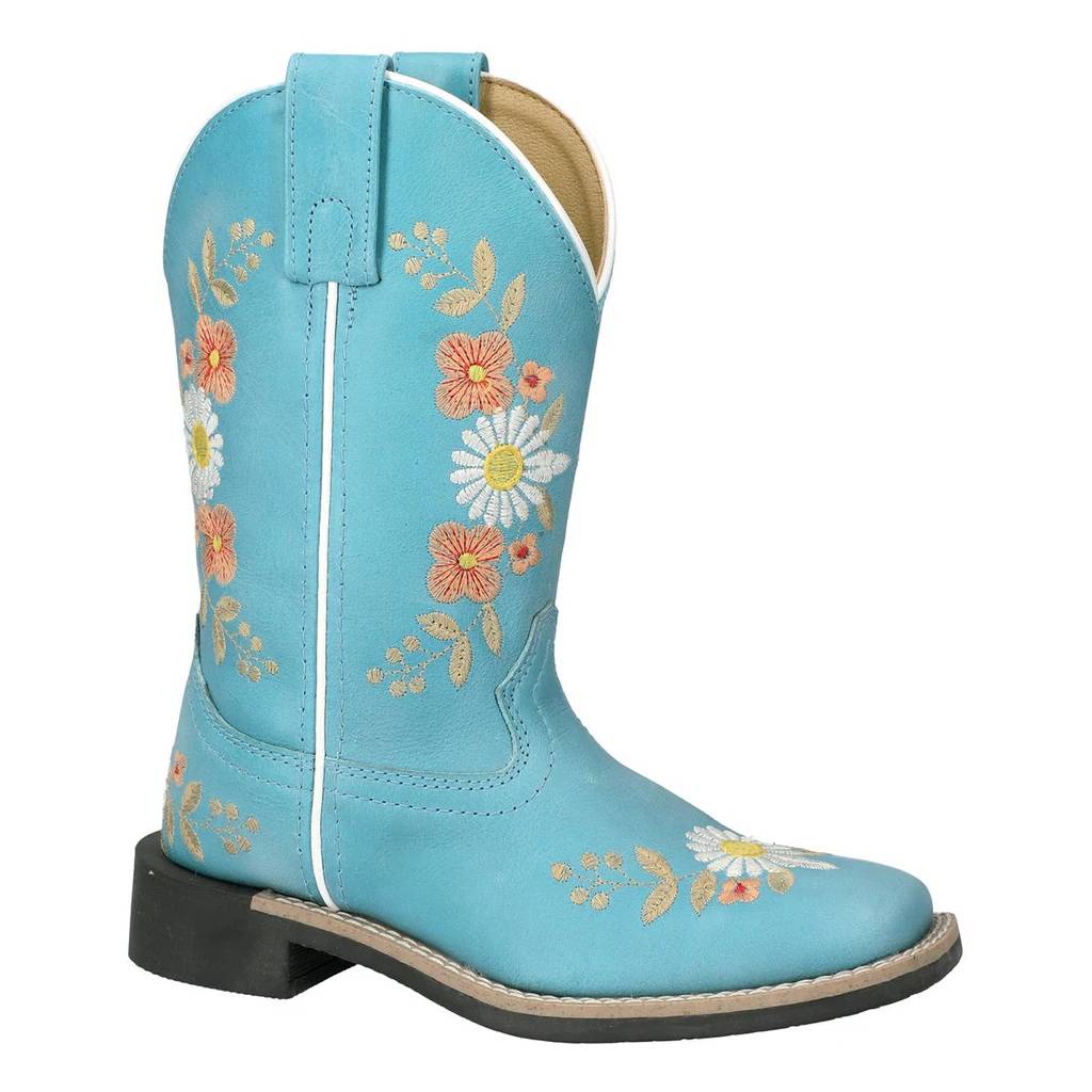 Smoky Mountain Youth Flowers Square Toe Boots