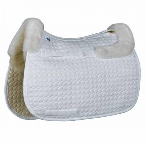 E.A. Mattes Gold All Purpose Square Pad with Sheepskin Trim & Bare Flaps