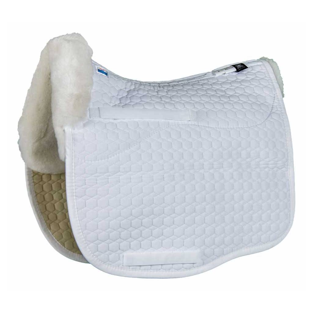 E.A. Mattes Platinum Eurofit Dressage Pad with Bare Flaps & Sheepskin Trim