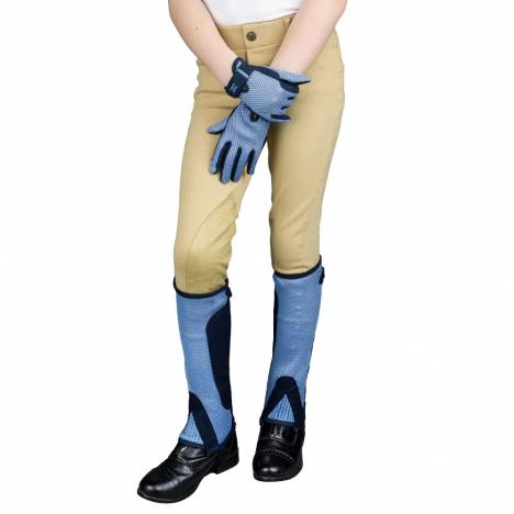 TuffRider Kids Double Up Air Mesh Half Chap and Glove Set