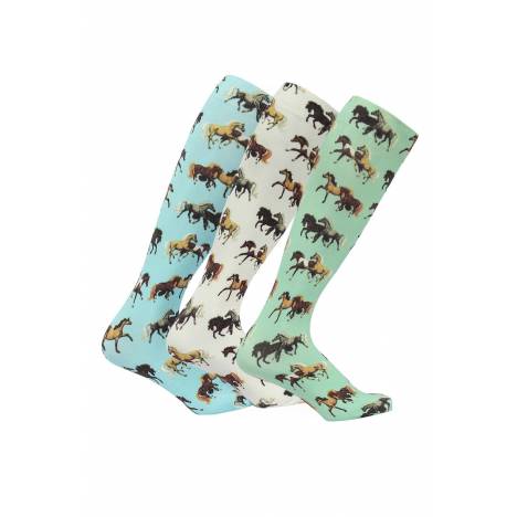 AWST Int'l Lila Horse Pairs Socks