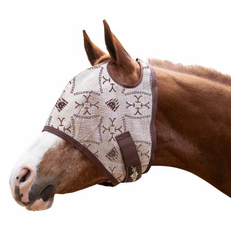 Kensington Yellowstone 73% UV Fly Mask with Web Trim - Dual Ear Opening & Forelock Freedom