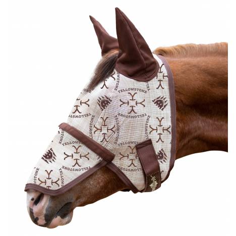 Kensington Yellowstone 73% UV Fly Mask with Removable Nose - Soft Mesh Ears & Forelock Opening