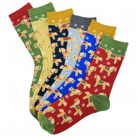 Gingerbread Horses Crew Socks