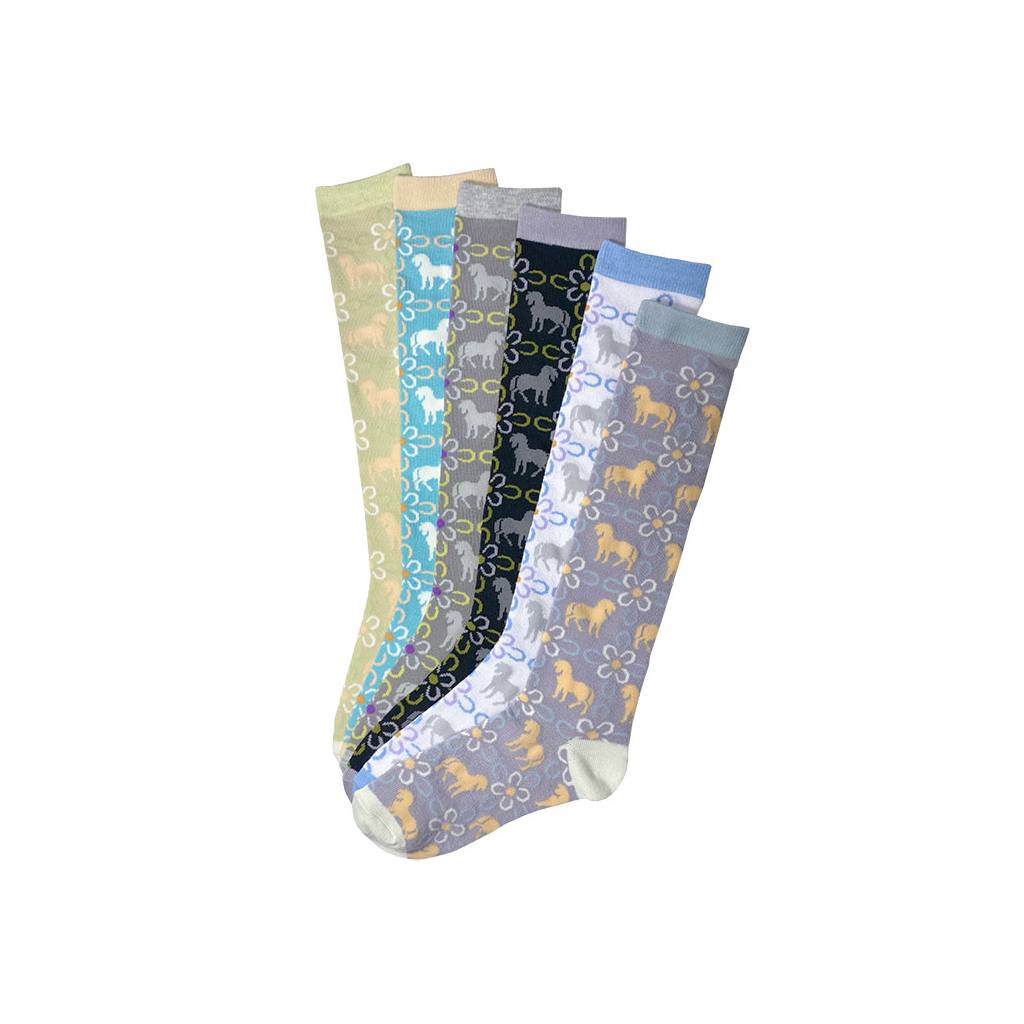 Horseshoe Blossoms Tall Socks