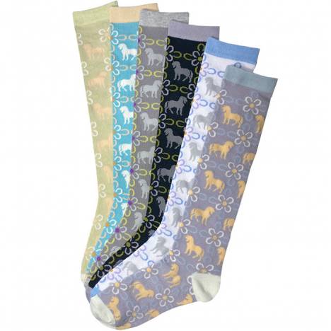 Horseshoe Blossoms Tall Socks