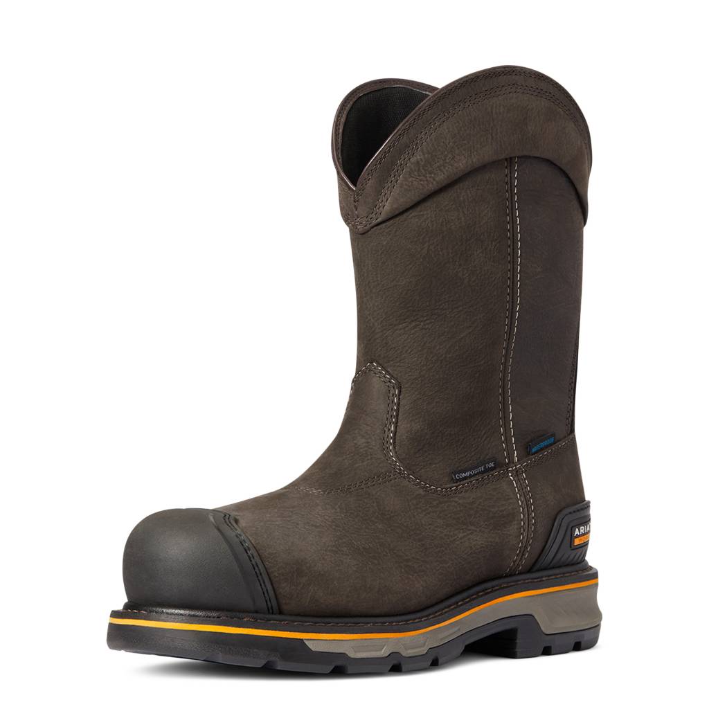 Ariat Mens Stump Jumper Pull-On Waterproof Composite Toe Work Boots