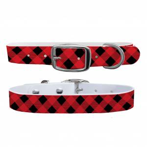 C4 Dog Collar Lumberjack Red Collar