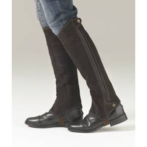 Ovation Precision Fit Half Chaps - Brown, Suede