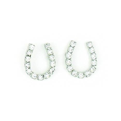 Finishing Touch Horseshoe with Rhinestones Earrings