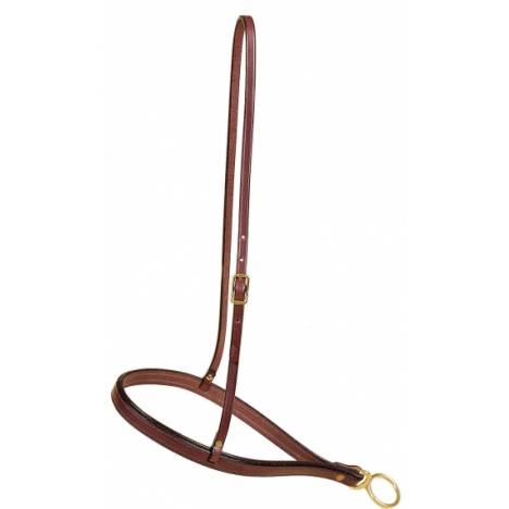 Tory Leather English Bridle Leather Roper Noseband - Brass Hardware