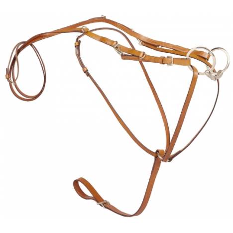 Tory Leather German Martingale & Reins - Center Buckle