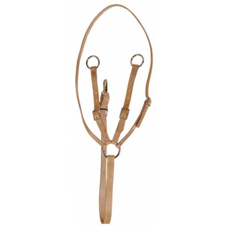 Tory Leather Training Fork Martingale - Nickel Hardware