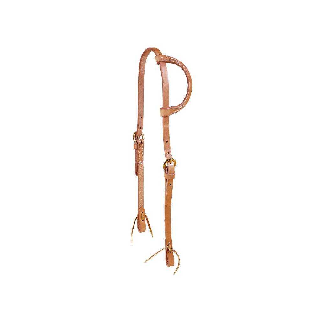 Tory Leather One Ear Single Ply Training Headstall - Snap Bit Ends