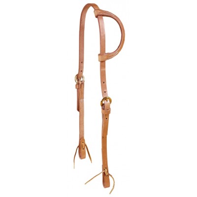 Tory Leather One Ear Single Ply Training Headstall - Snap Bit Ends