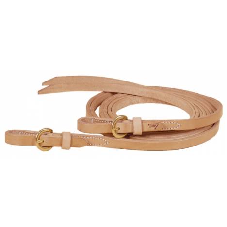 Tory Leather Single Ply Reins - Brass Buckles