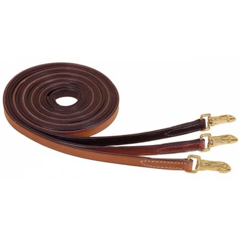 Tory Leather Split Reins - Brass Snap Ends
