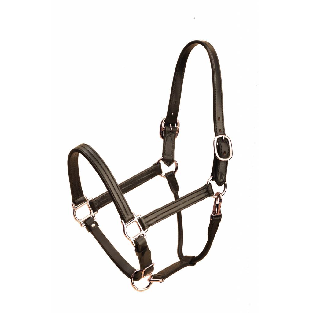 Tory Leather Triple Stitched Deluxe Track Halter With Nickel Hardware