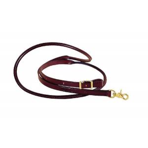 Tory Leather Roping Reins - Rolled Hand Hold & Brass Hardware