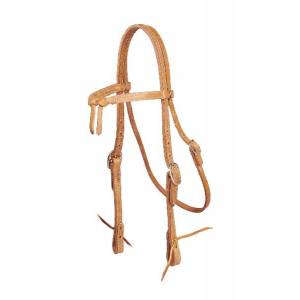 Tory Leather Brow Knot Headstall