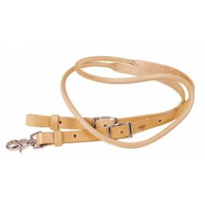 Tory Leather Single Ply Reins - Rolled Hand Hold & Nickel Snaps