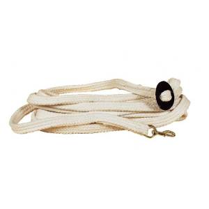 Tory Leather Flat Braided Cotton Rope Lunge Line with  Brass Snap