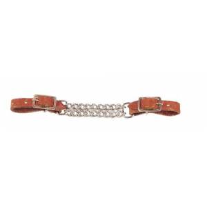 Tory Leather Double Chain Curb Strap