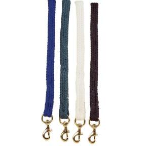 Tory Leather Flat Braided Cotton Rope Lead with  Brass Snap