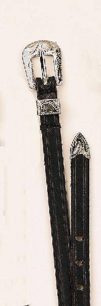 Tory Floral Flat Silver Buckle English Spur Straps