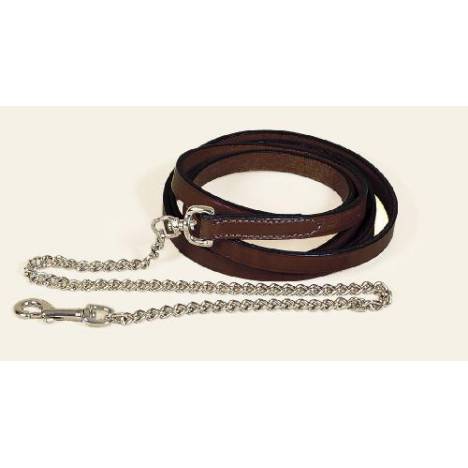 Tory Leather Single Ply Lead with Nickel Plated Chain