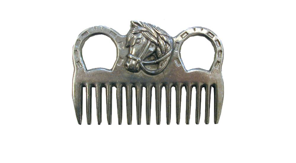 Aluminum Mane Comb With Horse Head | EquestrianCollections