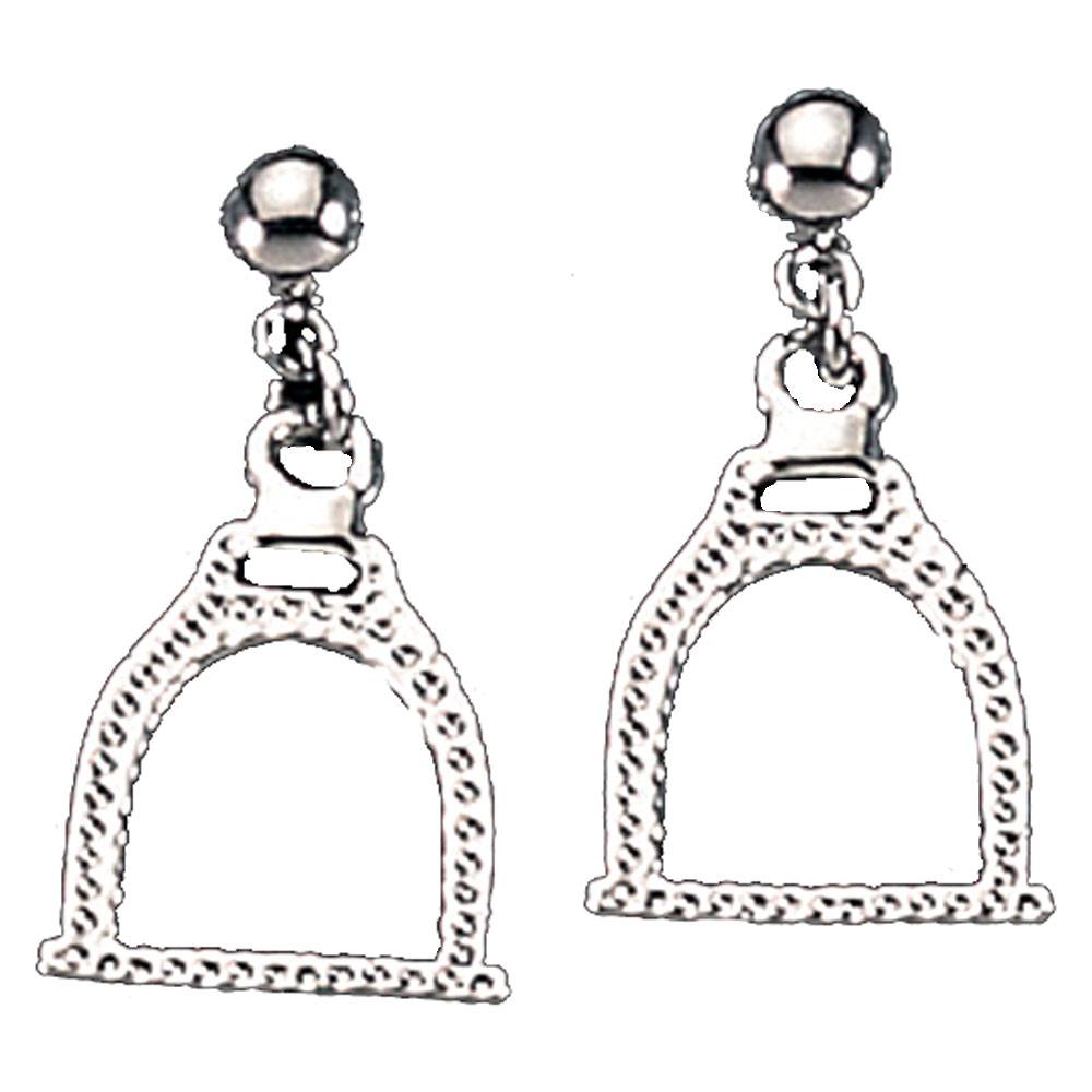 5-185508 Exselle Textured Stirrup Earrings - Platinum Plate sku 5-185508