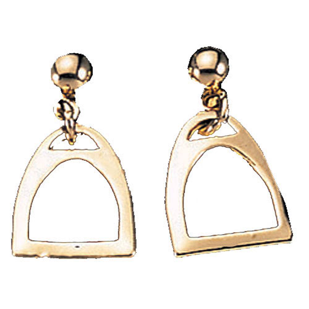 Exselle Smooth Stirrup Earrings - Gold Plated