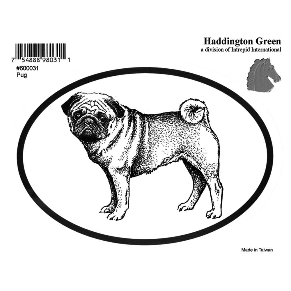 Dog Decal - Pug - Pack Of 6