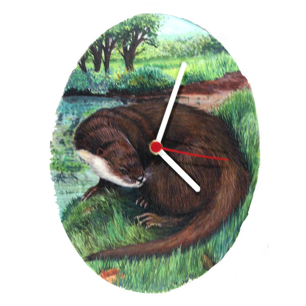 Oval River Otter Clock