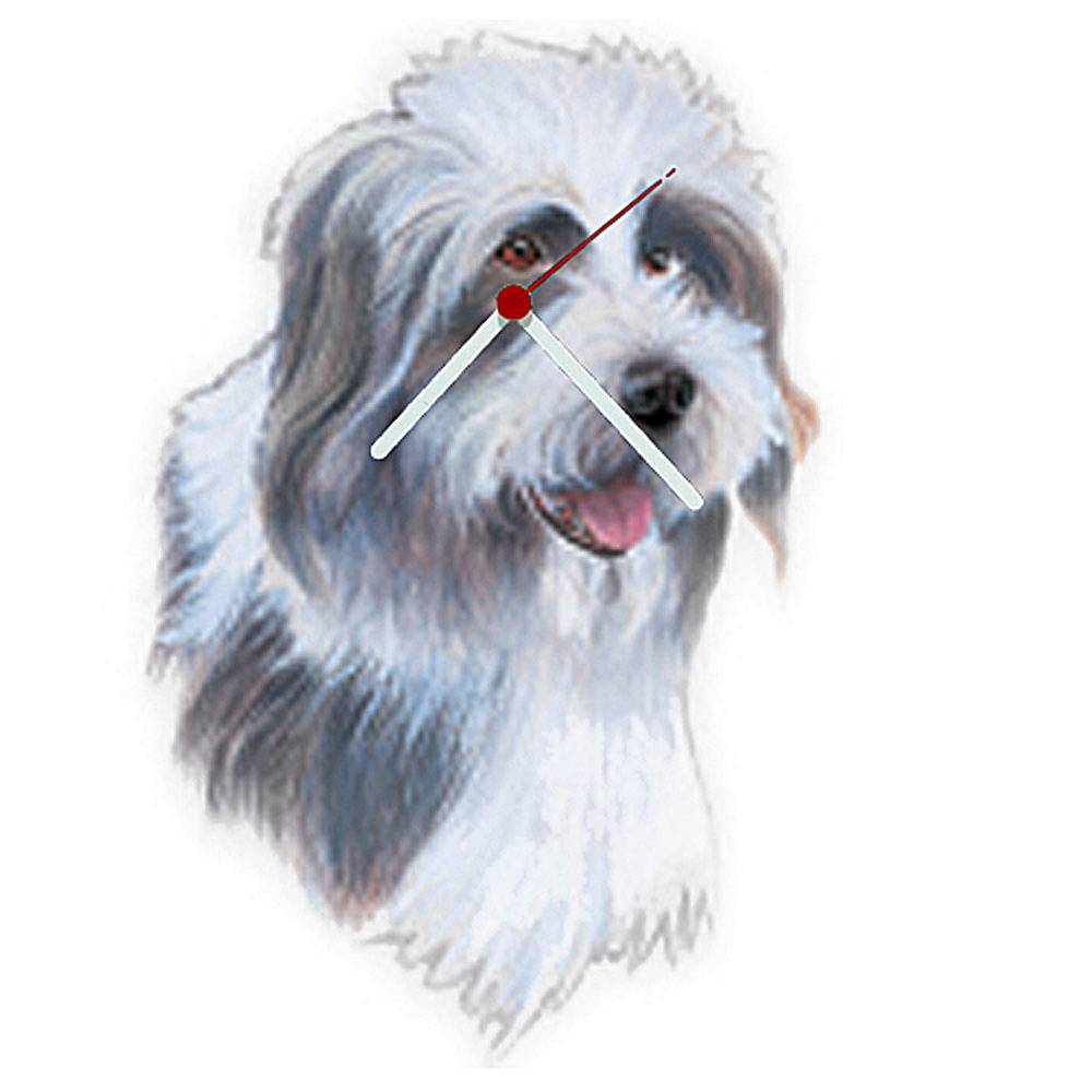 5-190183 Bearded Collie Shaped Clock sku 5-190183