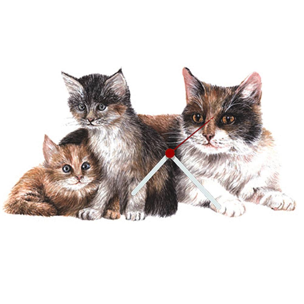 5-190436 Cat Family Shaped Clock sku 5-190436