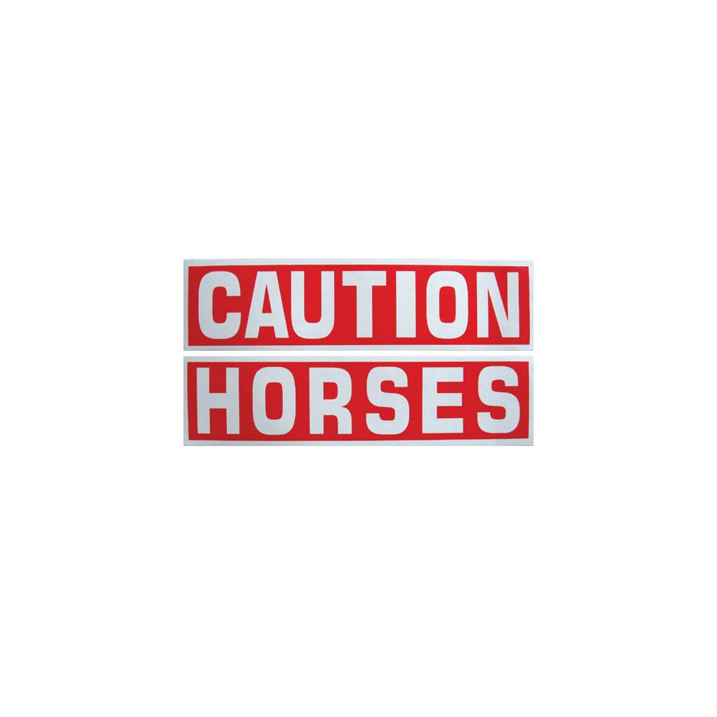 Caution Horses Reflective Sticker