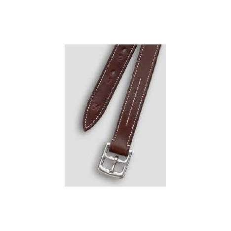 Camelot Brown Nylon Lined Stirrup Leathers-Brown