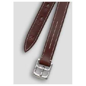 Camelot Brown Nylon Lined Stirrup Leathers-Brown