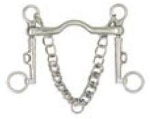 Centaur Stainless Steel Weymouth Curb Bit with Curb Chain