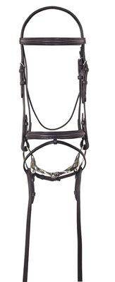 407322BRN FULL Camelot  Lined Event Bridle with Flash and Rubber  sku 407322BRN FULL