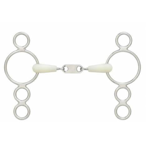 Happy Mouth French Link 3-Ring Double Jointed Pessoa Gag Bit