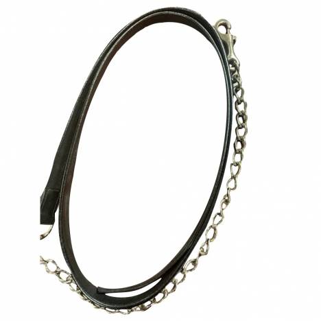 Henri de Rivel Collection 6 Ft. Leather Lead with Solid Brass Chain