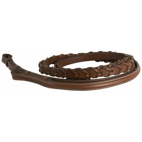 Da Vinci Plain Raised Laced Reins with Hook Stud Ends