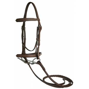 Da Vinci Fancy Raised Padded Comfort Crown Bridle with  Fancy Raised Laced Reins