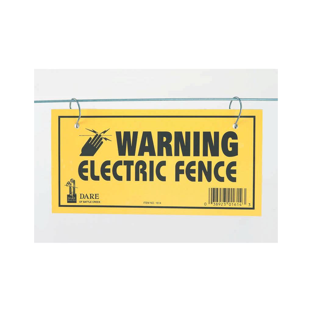 Dare Products Electric Fence Warning Sign